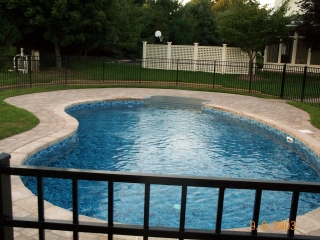 round inground pool